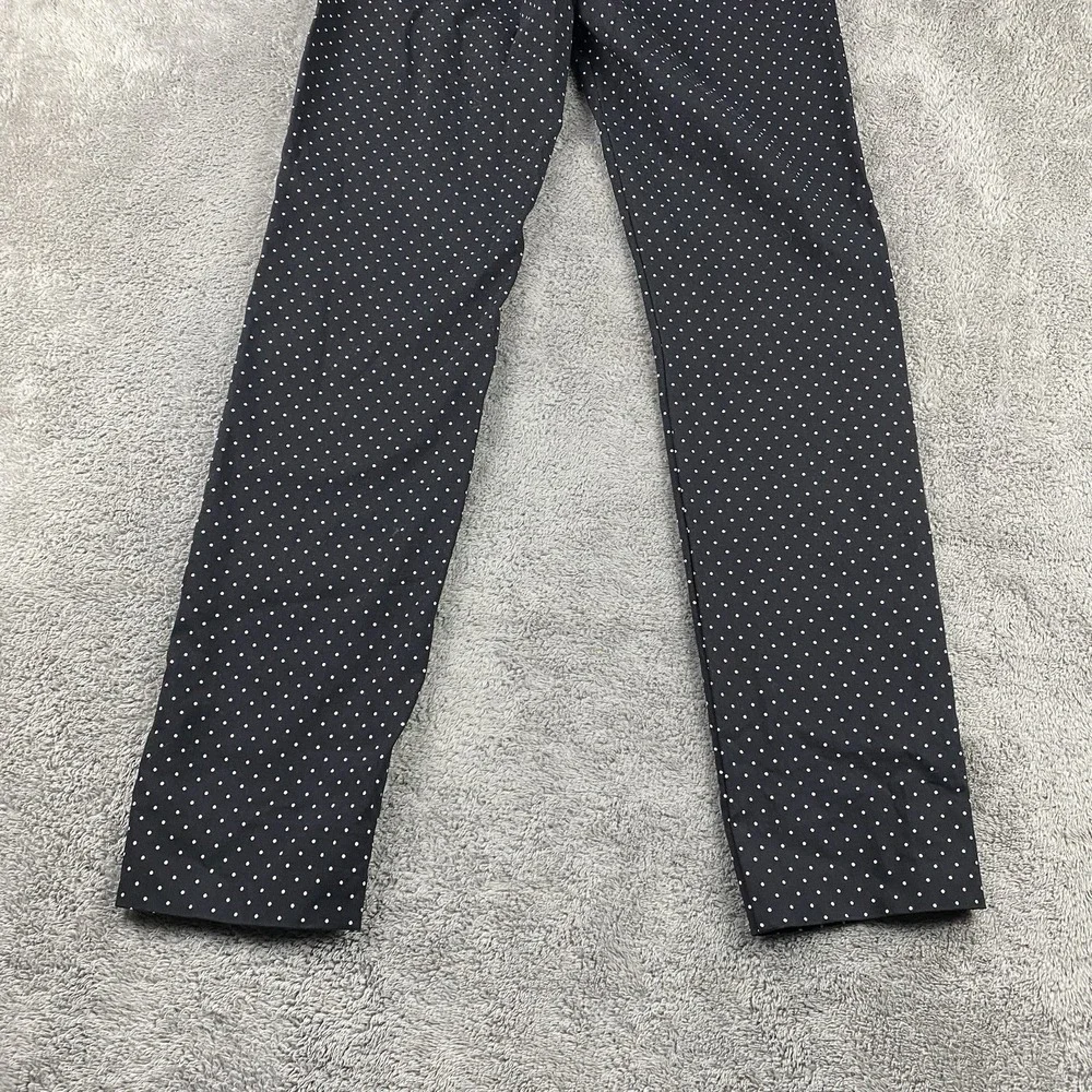 Who What Wear Trouser Womens 4 Black And White Polka Dot Mid‎ Rise